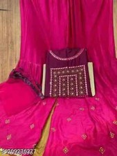 INDIAN TRADITION WAER WOMAN/GIRLS NEW EMBROIDARY KURTA SHARARA WITH DUPATTA SET