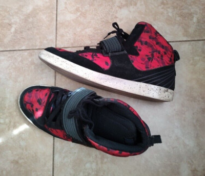 Men's Nike Skystepper Black/Dark Grey Hyper Red Sneakers Size 12 # 599277-001