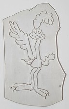 1970's ORIGINAL, Traditional, Vintage, Acetate Tattoo Stencil Roadrunner Cartoon