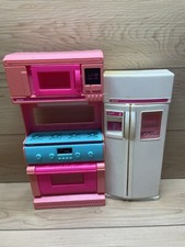Vintage 1994 Barbie Kitchen Set Fridge Stove Sink Food NO Accessories Missing