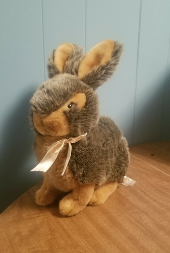 Dan Dee Collector's Choice Bunny Rabbit Plush 12" Gray Brown Stuffed Animal - Picture 9 of 11