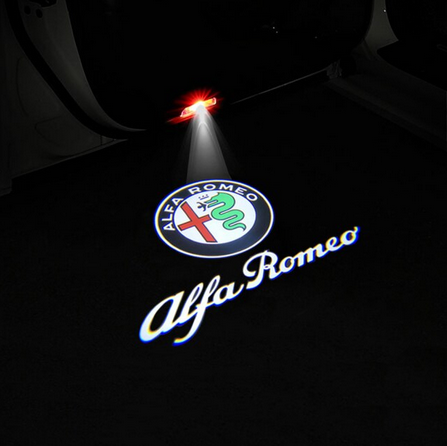4Pcs  Car Door LED Light Laser Projector For Alfa Romeo Giulietta Stelvio