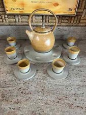14 piece pottery tea set-Brand New, never used, handmade