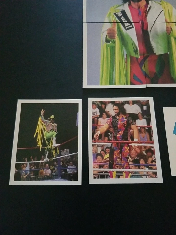 Lote de 13 pegatinas WWF Merlín 1992 Macho Man Randy Savage WWE WCW NUEVO CON ETIQUETAS ICW LJN RARO Foto 4 de 4