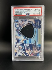 2019 Panini Luminance Jumbo Relics Christian McCaffrey #J-12. PSA 8. Pop 1.