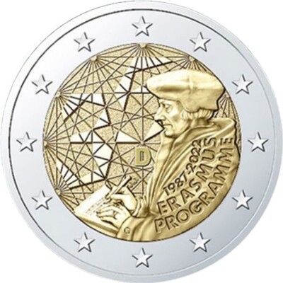 Germany - 2 Euro Commemorative 2022 Erasmus UNC  FREE SHIPPING