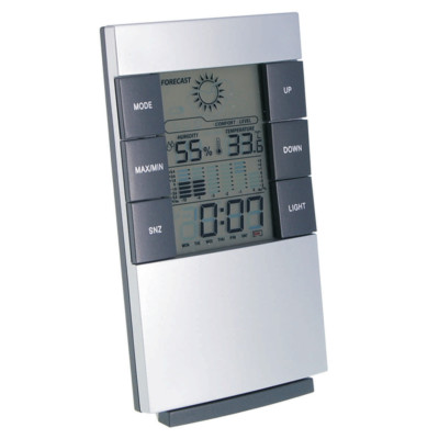 Multifunktions-Wetterstation | Thermometer | Hygrometer | Wecker | Kalender