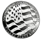 1/4 TROY OZ .999 FINE SILVER GSM LIBERTY EAGLE AMERICAN FLAG BU