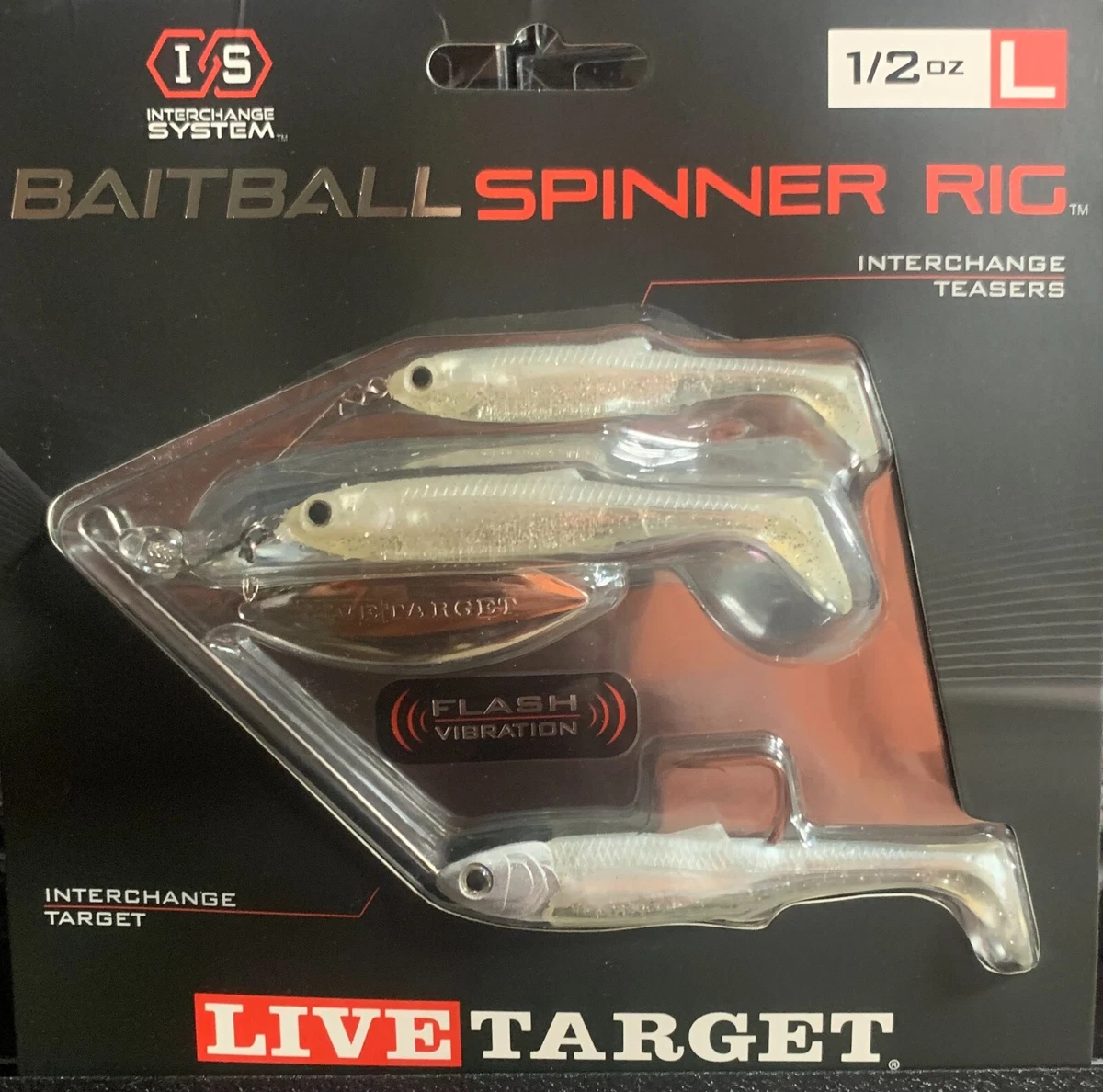 Leurre Live Target Baitball Spinner Rig (1/2 Oz, Vert Citrouille/argent) – Pour Pêche En Eau Douce