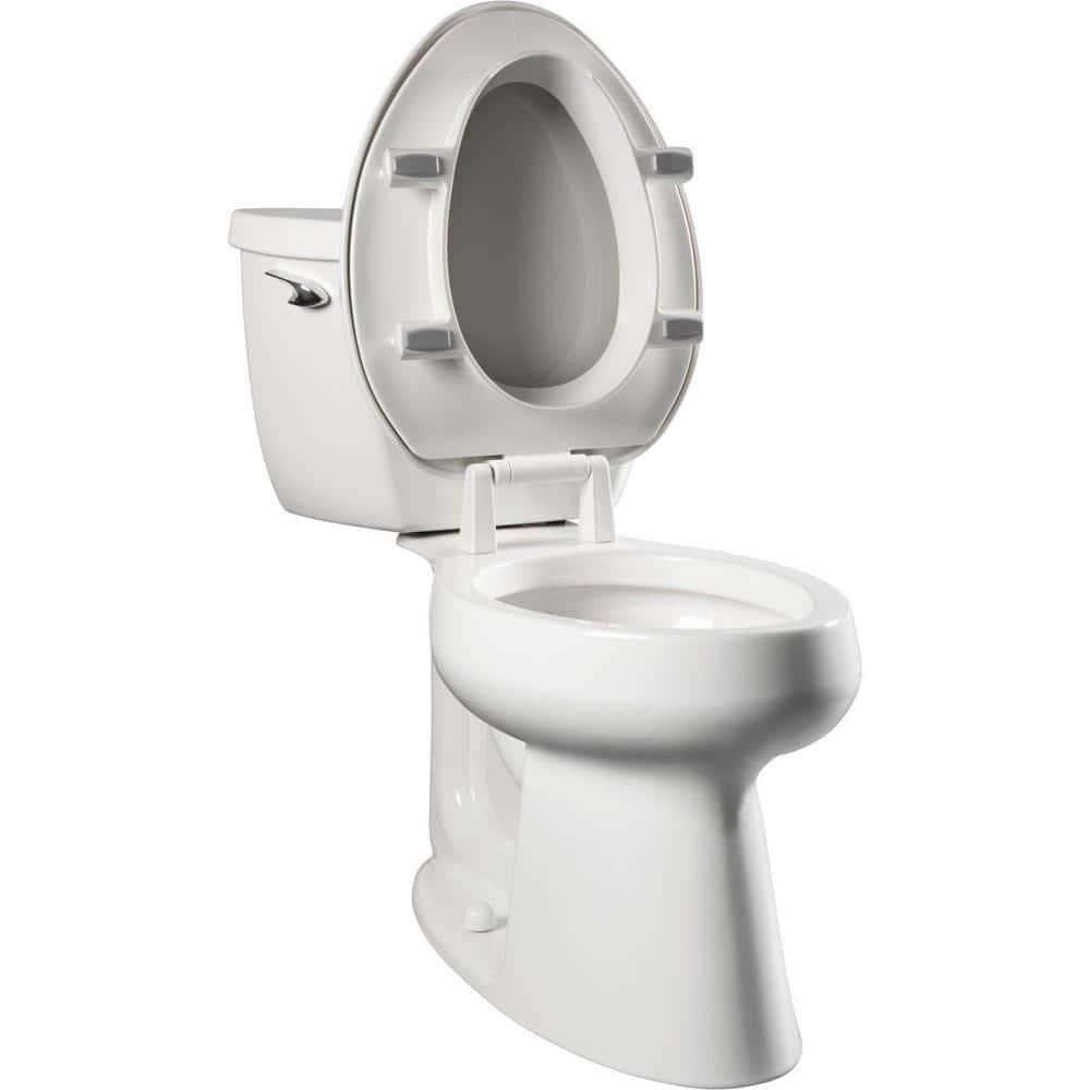 Bemis Raised Toilet Seat SelfSustaining Hinges Elongated White W