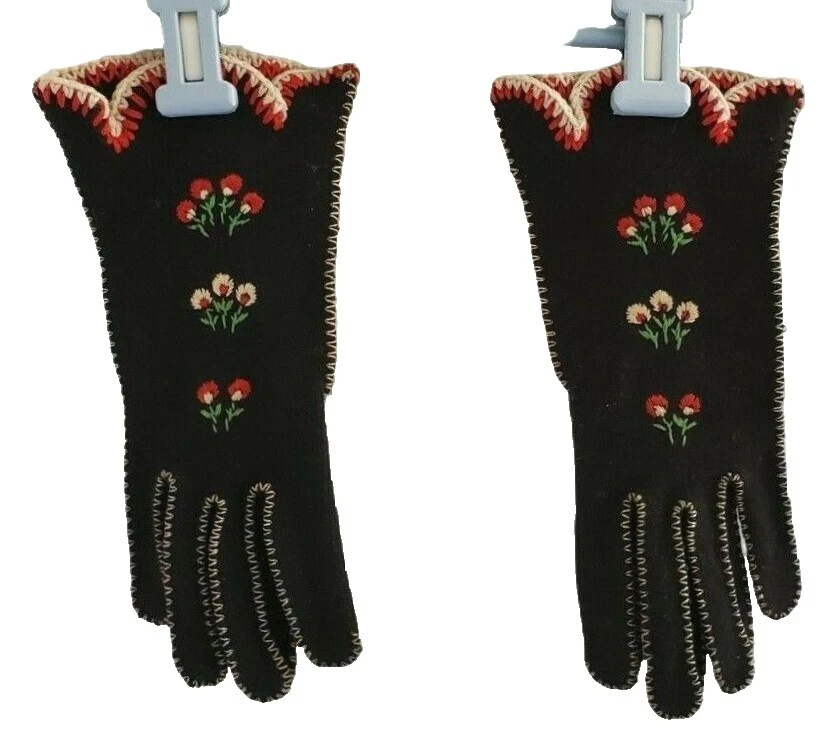 Exterior 100% lana Guantes Vintage