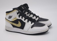 Size 5.5Y - JORDAN 1 MID GS 'WHITE GOLD'