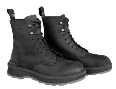 Sorel Hi-Line Lace Women's Leather Ankle Waterproof Boot Black Jet Size 7 NEW
