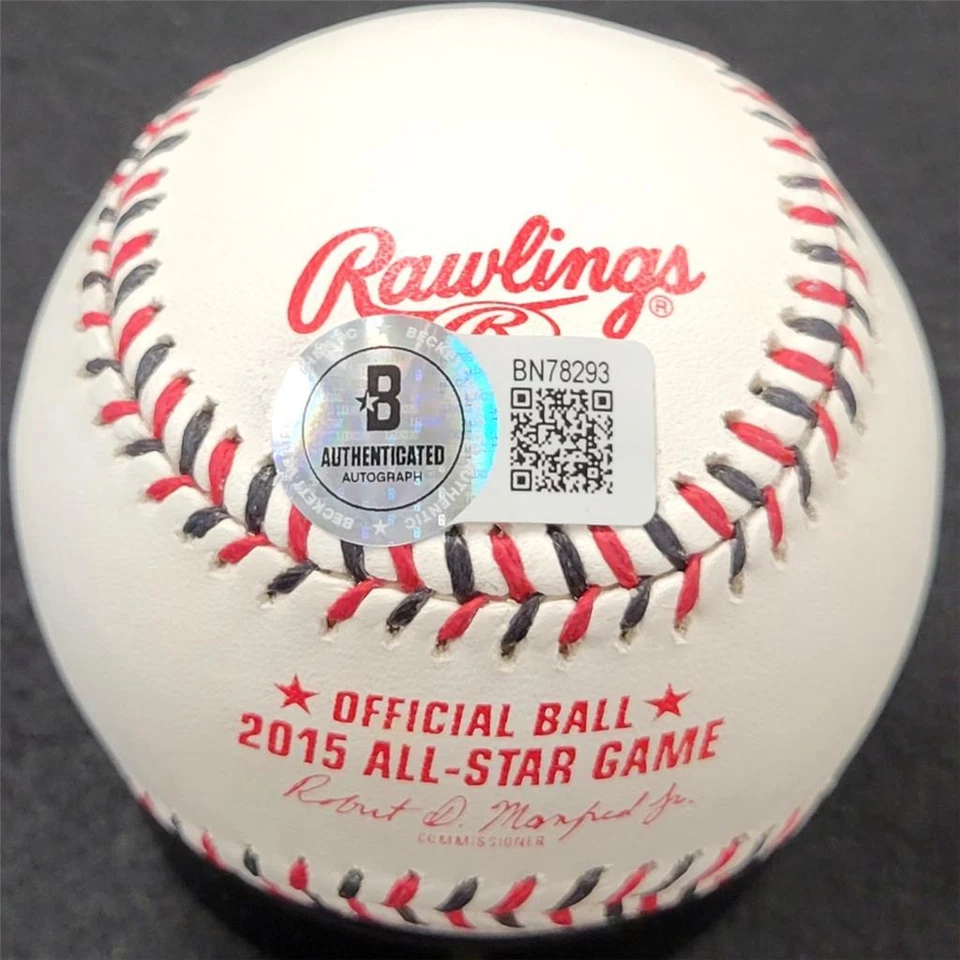 Autógrafo de béisbol MLB All Star 2015 firmado por Lorenzo Cain "1st ASG" ~ Beckett BAS Foto 2 de 2