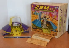 VERY RARE 1970 IDEAL ZEROIDS ZEM XXI ZEROID EXPLORER MODULE, WITH BOX, WORKS