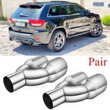 For Jeep Grand Cherokee SRT Pair 2.5" inlet 3.5" outlet Dual Exhaust Pipe Tips