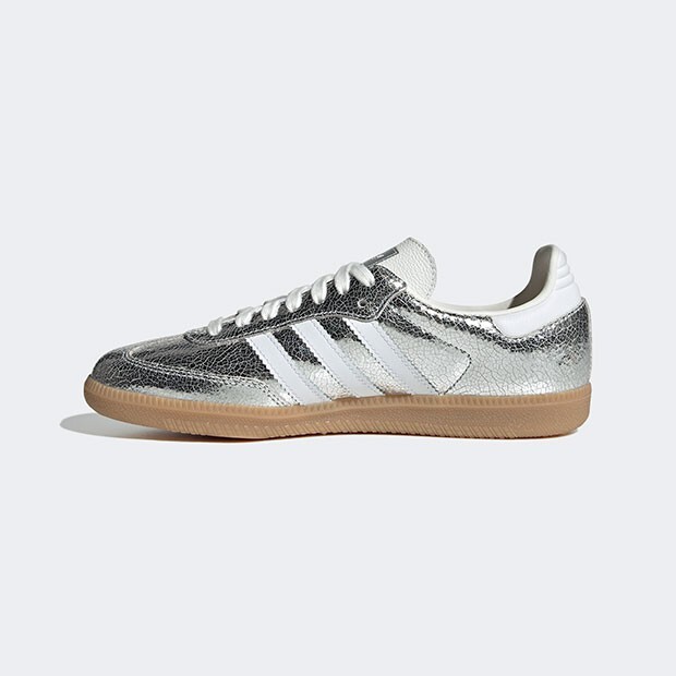 adidas Originals Women's SAMBA OG JR0035 Silver Metallic White