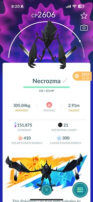 Pokémon Go - Necrozma | PVP Pokemon | Registered or 30 Days Friendship Bonus !!