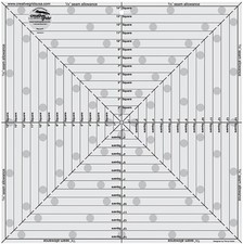 Creative Grids 14 1/2" Square It Up Fussy Cut Square Sew  Quilt Ruler CGRSQ14