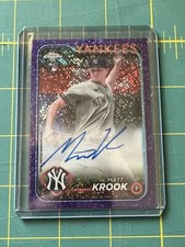 2024 Topps Chrome Rookie Auto Purple Speckle Refractor #RA-MK Matt Krook /299