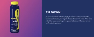 SpaPure pH Down 24 oz Increases pH  Prevents Corrosion for Spas Hot Tubs Jacuzzi