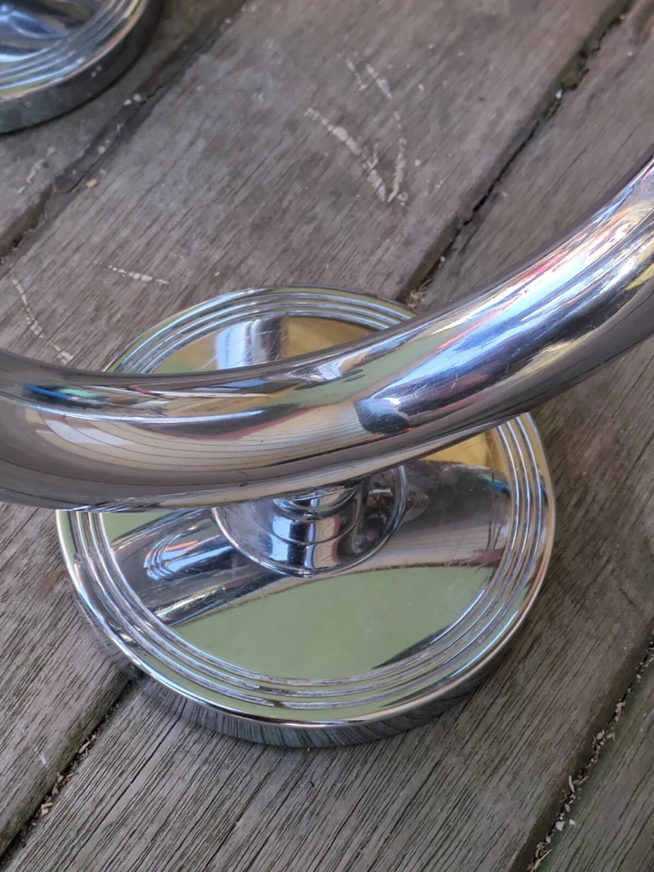 CANDELABROS CHASE CROMADOS TAUREX Von Nessen años 30 art deco envío gratuito Foto 3 de 4