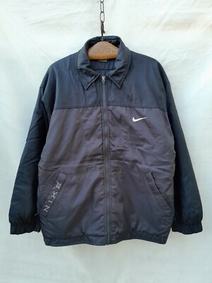 Vintage Nike Coach Jacket Mens Medium Black Pockets