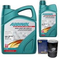 MotoröL Set Addinol 5W-30 Mv 0530 Ll 6 Liter + ÖLfilter FüR Mazda Tribute 3.0 Ep