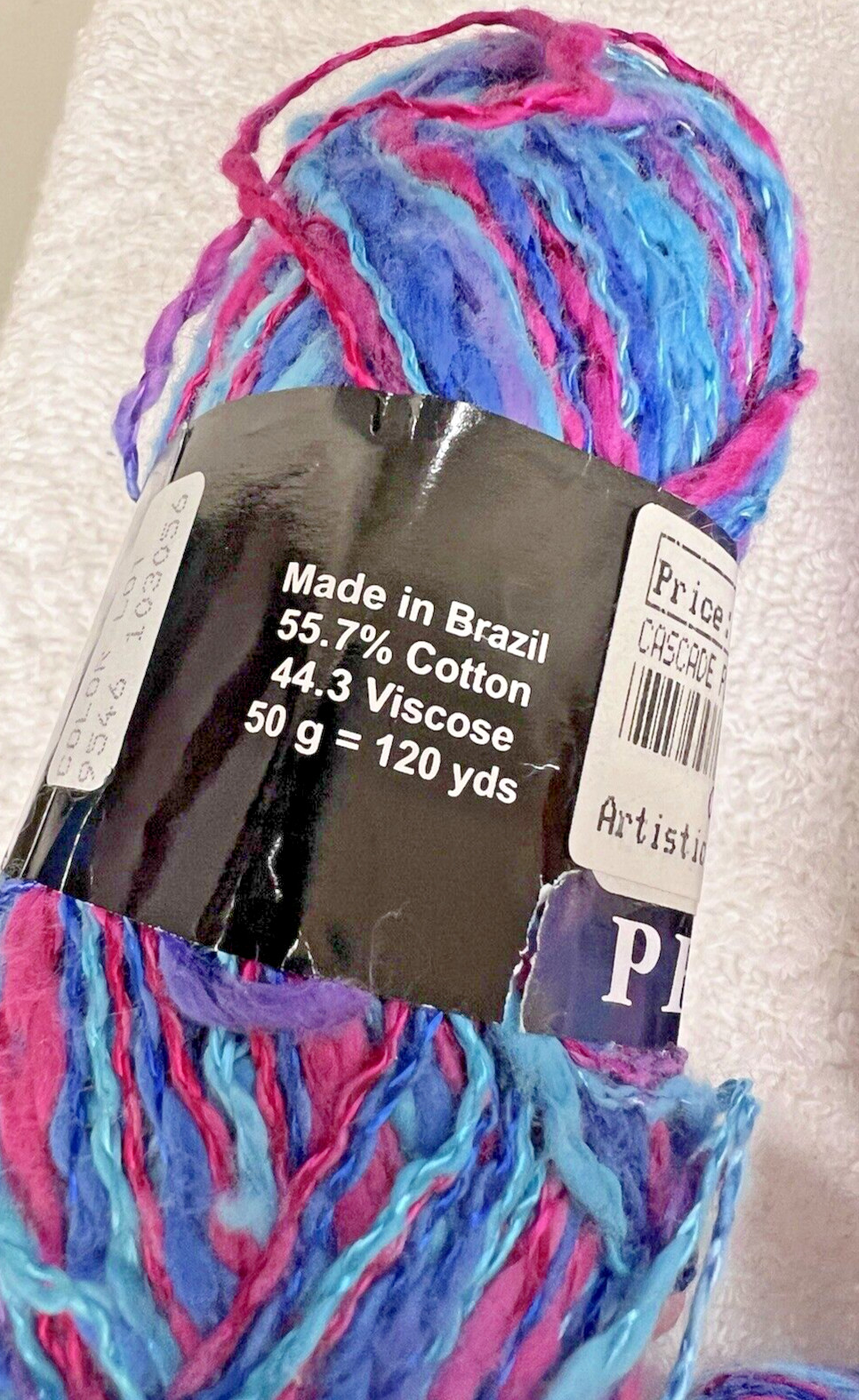 Cascade Yarns Pearls Color 9546 5 skeins 50 grams each Pink Blue Purple