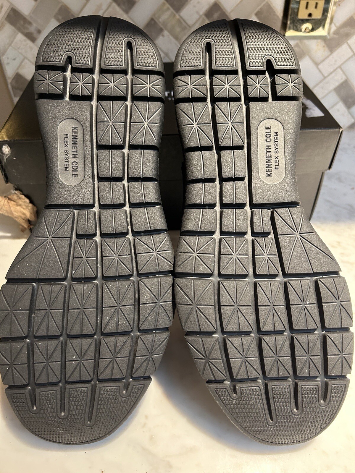 SAOLA Kenneth Cole scarpe eleganti stringate uomo pelle nera taglia 12