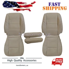 6x For 2000-2007 Toyota Sequoia Front Leather Seat Cover & Armrest Cover Tan