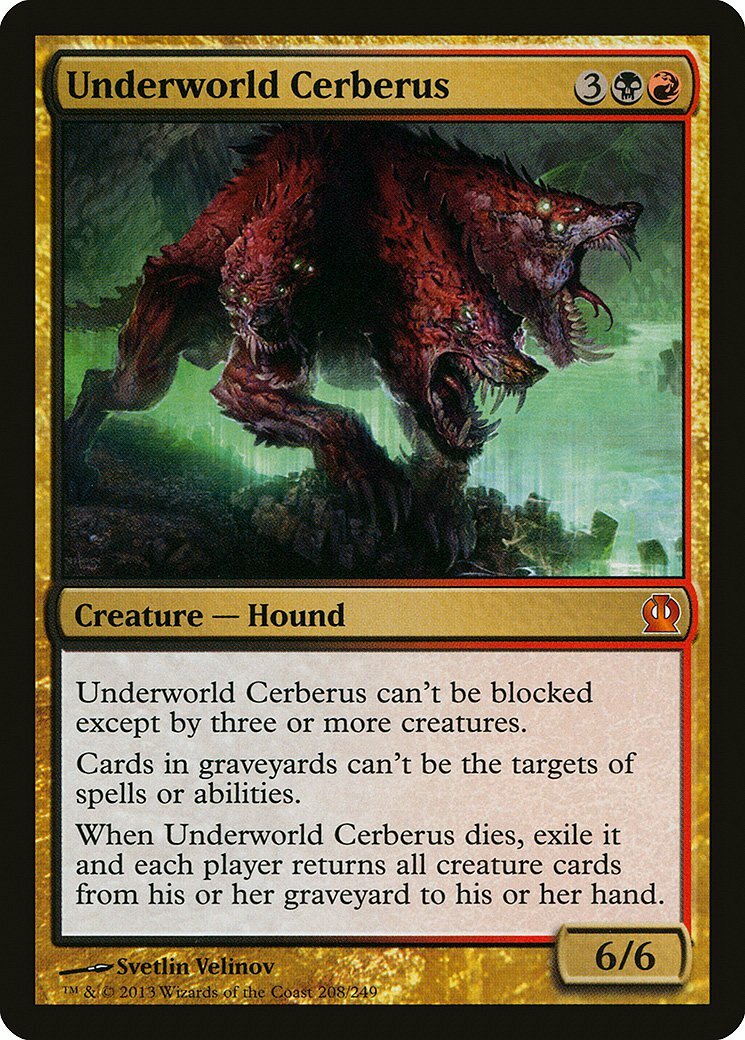 Underworld Cerberus Theros PLD Black Red Mythic Rare MAGIC MTG