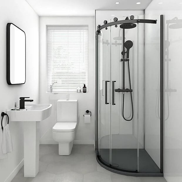 4xWhite Gloss Wet Wall Panels 8mm x 2700mm x 250mm Bathroom Wall Panels