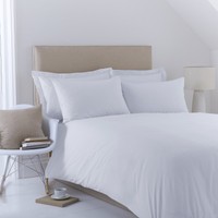 Charlotte Thomas Percale Plain Dye Quilt Cover Set White Double Size Charlotte Thomas Percale Plain Dye Quilt Cover Set White Double Size