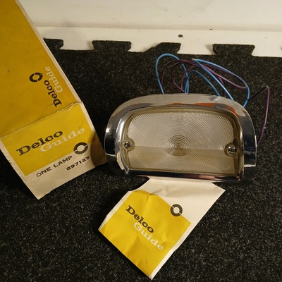 #ad 1955 1957 GMC LH Turn Signal Lense Housing Delco Guide # 5946611 NOS $495.95