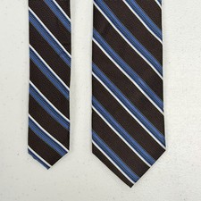 Joseph Abboud Mens Dark Brown & Blue Striped ...