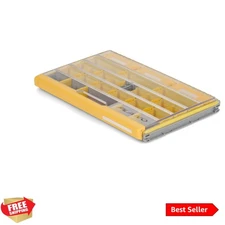 EDGE  Terminal Tackle Utility Box, Clear and Yellow, Rust-Resistant Storage, ...