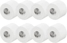 (8 Pack) White Athletic Sports Tape Very Strong Athletic Tape No Sticky Residue