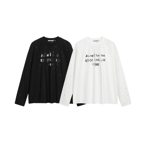 ACNE studios  white & black Long-sleeved T-shirt  1996 S-M-L-XL