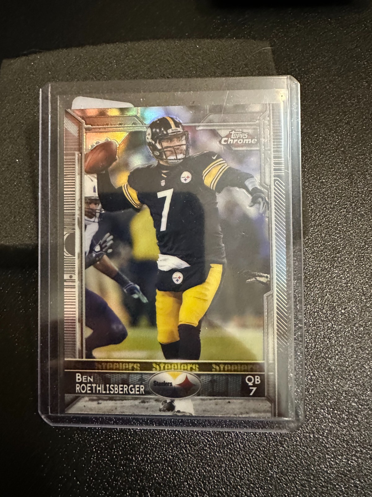 2015 Topps Chrome Football Refractor # 30 Ben Roethlisberger - Pittsburgh Steele