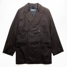 MHL Margaret Howell Double Breasted Chester Coat Dark Brown Size II MH0326731