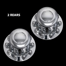 2 Rear 2005-2026 Ford F 450 550 600 19.5 10 Lug Axle Covers Center Hub Caps New 2 Rear 2005-2026 Ford F 450 550 600 19.5 10 Lug Axle Covers Center Hub Caps New