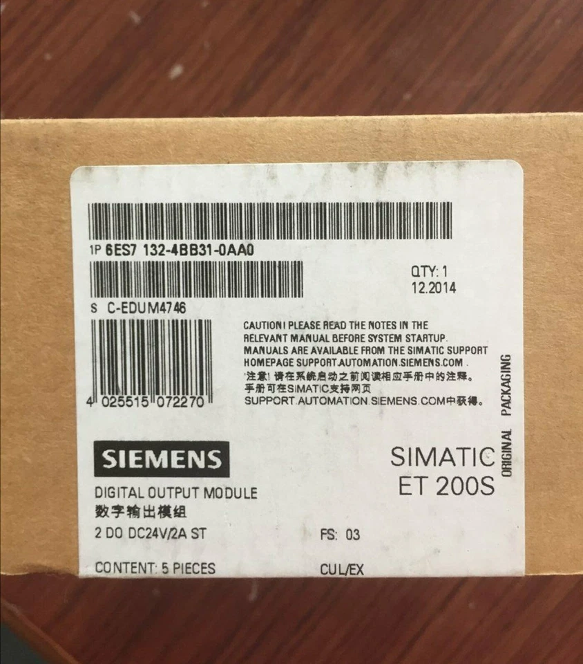 1 PC New Siemens 6ES7132-4BB31-0AA0 6ES7132-4BB31-0AA0 In Box Free Shipping - Image 2 of 3