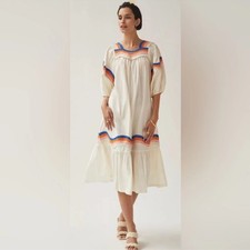Anthropologie Corey Lynn Calter Ric Rac Midi Dress size S Boho Festival