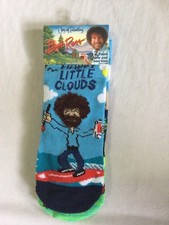 BOB ROSS The Joy of Painting 2 Pairs Low Cut One Size Socks Happy Clouds