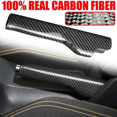 Dry Carbon Fiber Handbrake Lever Cover For VW EOS Golf Scirocco 2009-2014