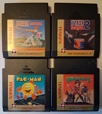 NES 4 Game Tengen Lot Gauntlet, Pac Man, RBI Baseball 1 and 2, All Tested!