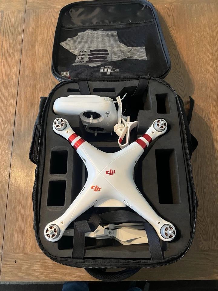 DJI Phantom 3 Cuadricóptero Estándar Cámara Drone con Control Remoto-SE VENDE COMO ESTÁ Foto 3 de 4