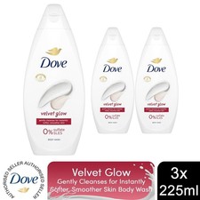 Image of Dove Body Wash Nourishing, Fruity Nourish or Velvet Glow 225ml, 3 Pack