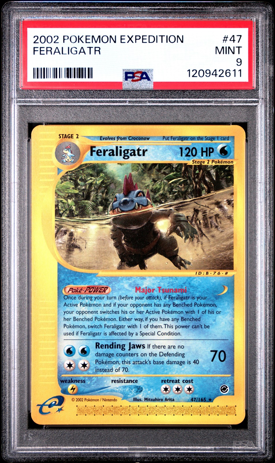 PSA 9 Feraligatr #47 2002 Pokemon Expedition 120942611
